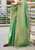 Pastel Green Woven Kanjivaram Silk Saree