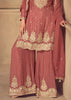 Desert Brown Embroidered Sharara Set