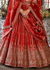 Bride Red Heavy Embroidered Designer Lehenga