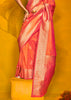 Camellia Orange Woven Banarasi Silk Saree