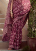Red Printed Cotton Silk Saree