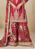 Cherry Red Designer Palazzo Set