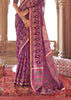 Gloxinia Purple Printed Patola Georgette Silk Saree