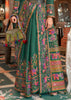 Forest Green Madhubani Printed Saree