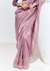 Opera Mauve Designer Organza Tissue Silk Saree With Printed Blouse