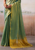 Sparkling Green Woven Tissue Silk Saree