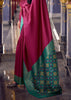 Wine Purple Woven Banarasi Silk Saree
