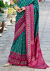 Teal Green Woven Soft Silk Saree