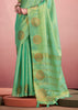 Mint Green Woven Tissue Silk Saree