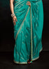 Tropical Green Designer Tissue Silk Saree With Printed Blouse