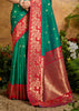 Natural Green Woven Soft Silk Saree