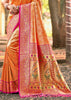 Flame Orange Woven Kanjivaram Silk Saree