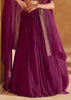 Wine Purple Designer Lehenga With Jacket