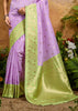 Lilac Purple Woven Soft Silk Saree
