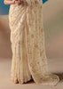 Pearl Off-White Satin Organza Embroidered Saree