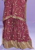 Earthy Red Georgette Kaftaan Sharara Set
