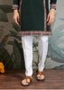 Hunter Green Embroidered Stitched Kurta Set
