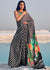 BLACK AND WHITE POLKA PRINT SAGA SAREE (6138408665281)