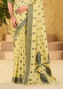 Delight Yellow Woven Linen Silk Saree