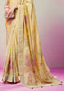 Delight Yellow Woven Georgette Silk Saree