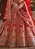 Bridal Red Heavy Embroidered Designer Lehenga