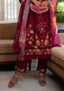Wine Purple Embroidered Silk Suit Set (10702898495681)