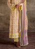 Delight Yellow Embroidered Suit Set With Digital Print