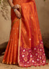 Jaffa Orange Woven Cotton Silk Saree