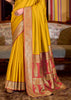 Mimosa Yellow Banarasi Soft Silk Saree