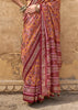 Tibetan Red Printed Patola Saree