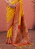 Vibrant Yellow Woven Paithani Silk Saree