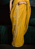 Mimosa Yellow Designer Tissue Silk Saree With Printed Blouse