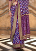 Iris Blue Printed Patola Silk Saree