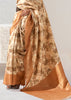 Sandstorm Brown Woven Banarasi Silk Saree With Digital Print