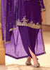 True Purple Embroidered Designer Suit Set