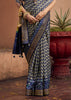 Twilight Blue Printed Patola Silk Saree