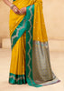 Festive Yellow Woven Satin Silk Saree