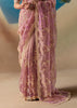 Mauve Pink Satin Organza Embroidered Saree