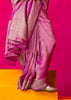 Orchid Purple Woven Banarasi Tissue Silk Saree With Contrast Blouse