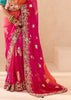 Fuchsia Pink Heavy Embroidered Designer Silk Saree