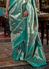 Lake Blue Dual Tone Kanjivaram Silk Saree