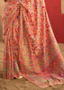 Blush Peach Woven Kashmiri Jamewar Silk Saree