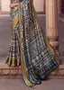 Drizzle Grey Banarasi Digital Printed Silk Saree