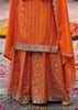 Russet Orange Embroidered Designer Suit Set