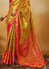 Golden Yellow Dual Tone Woven Kanjivaram Silk Saree