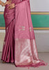 Mellow Mauve Woven Satin Silk Saree