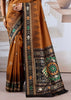Caramel Brown Patola Silk Saree