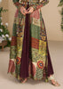 Brick Red Shrug Style Anarkali with Embroidered Work