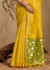 Vibrant Yellow Woven Cotton Silk Saree