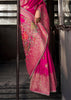 "Exclusive Offer" : Princess Pink Woven Embroidered Banarasi Silk Saree